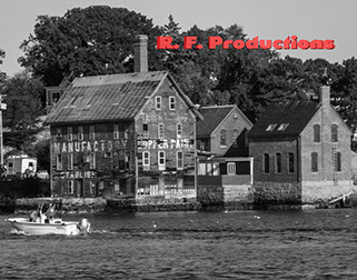 B&W photo Fisherman Comes Home is what every fisherman sees as he pulls into harbor.