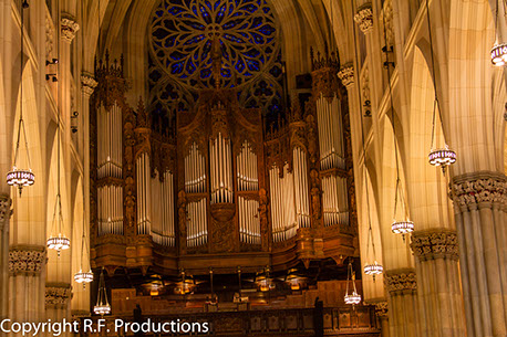 The pipe organ in St. Patrick's Cathedral, NYC